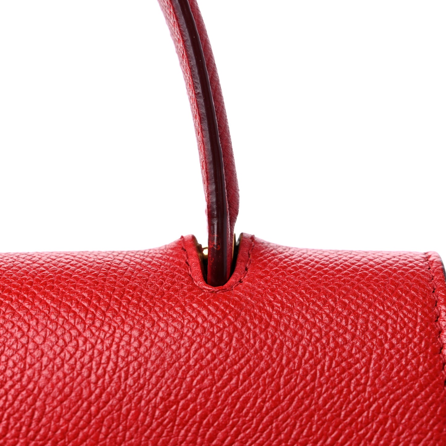 Baby Grained Calfskin Micro Belt Bag Coquelicot
