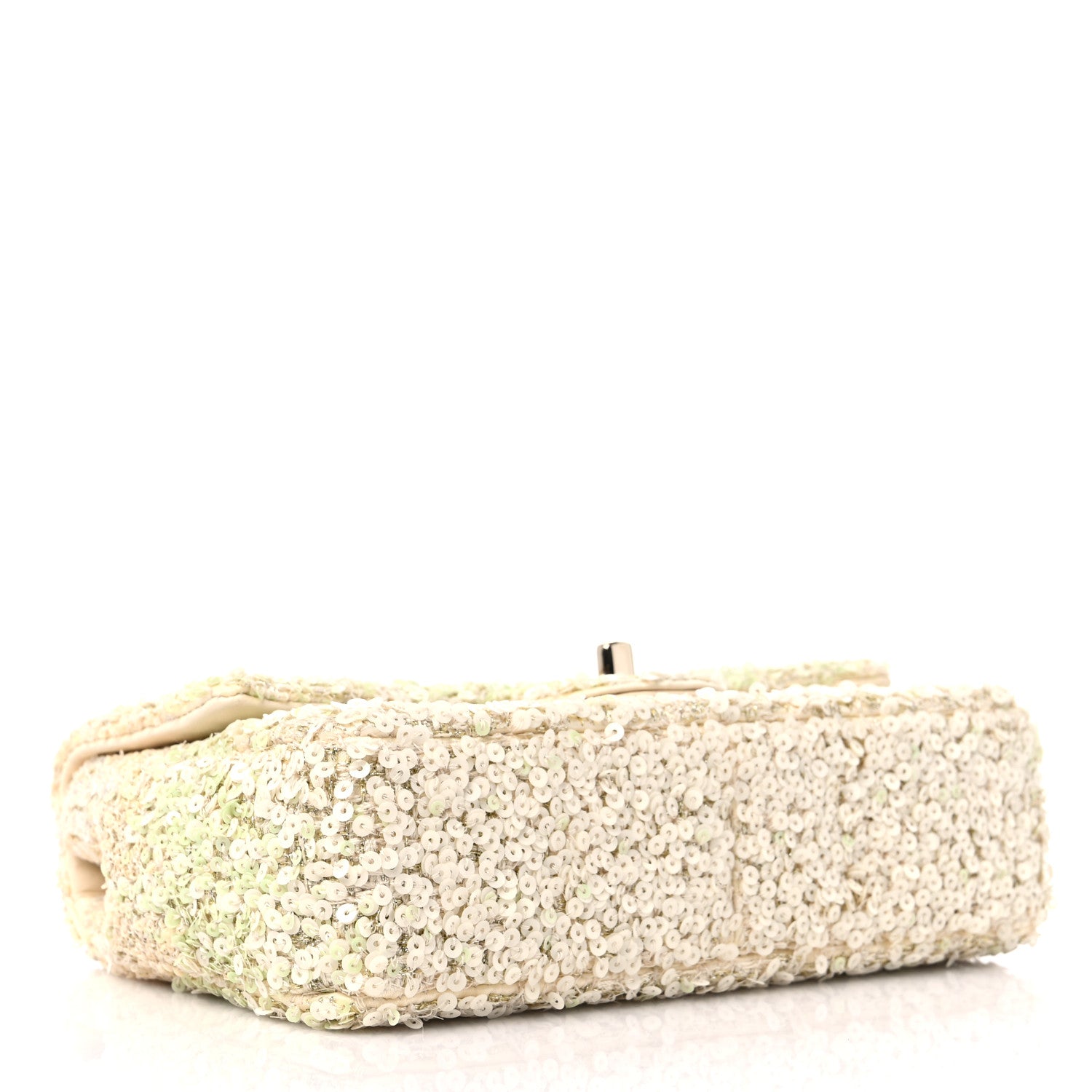 Chanel Shaded Sequin Mini Flap Light Green White Ecru 4 of 10