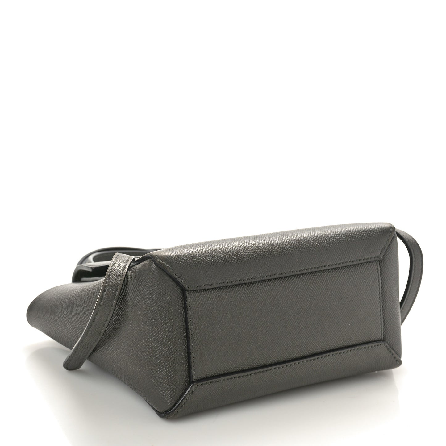 Grained Calfskin Nano Belt Bag Grey