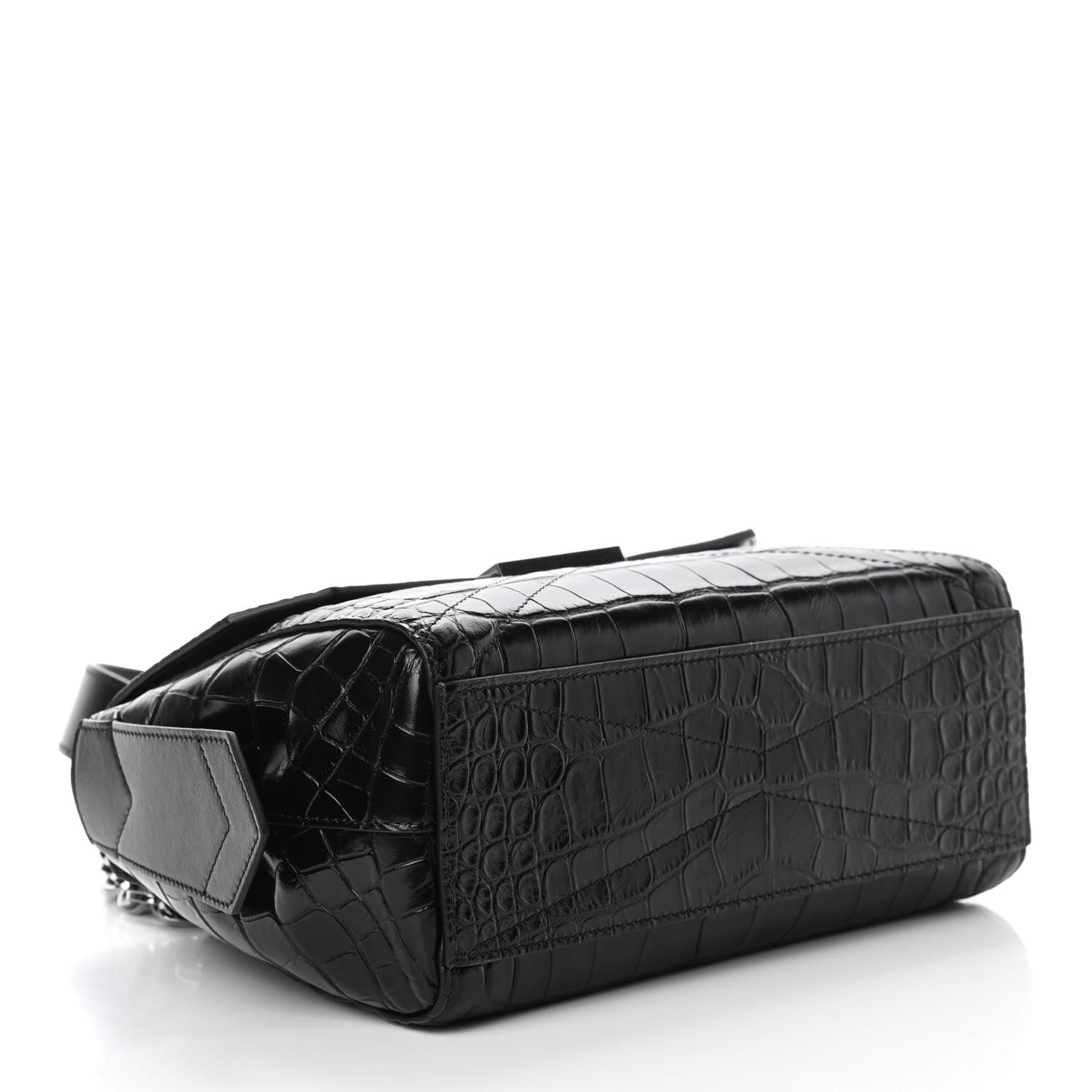 Givenchy Crocodile Embossed Calfskin Small ID Flap Black 3 of 4