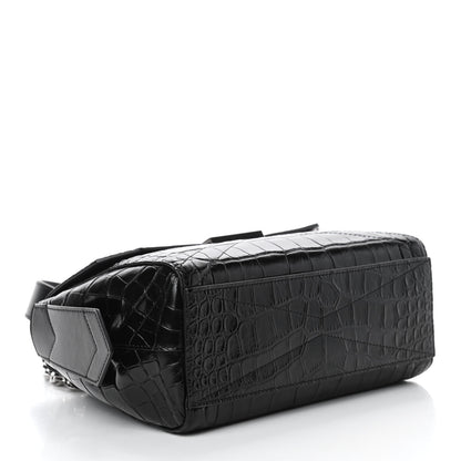 Givenchy Crocodile Embossed Calfskin Small ID Flap Black 3 of 4