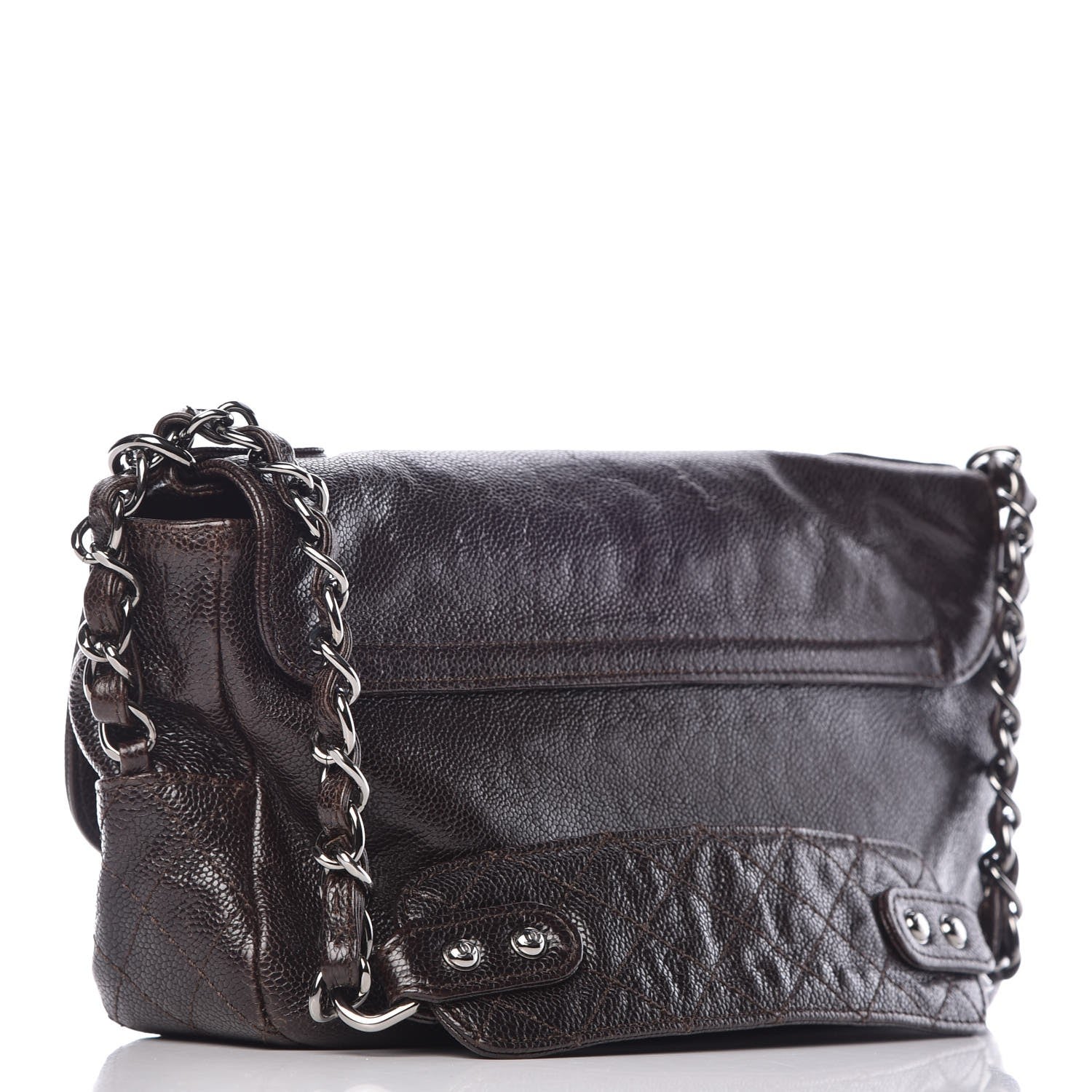 Chanel Glazed Caviar Small Pocket In The City Shoulder Bag Brown 3 of 8