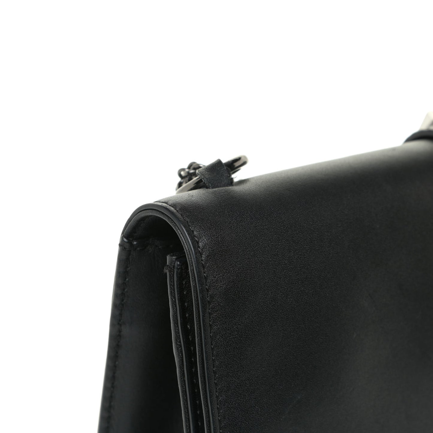 Vitello Medium Glam Lock Rockstud Flap Black