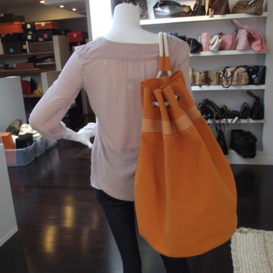 Toile Paris Saint Malo Hermarin GM Sea Bag Laterite