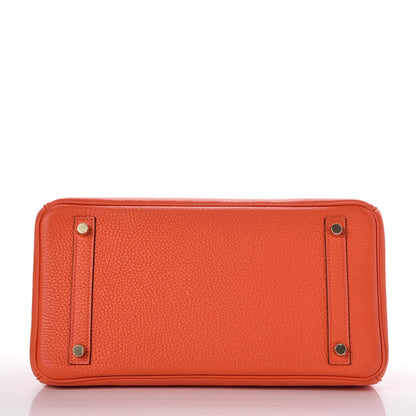 Hermes Togo Birkin 30 Orange Poppy 6 of 32