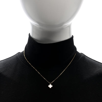 Van Cleef & Arpels 18K Yellow Gold Mother of Pearl Sweet Alhambra Pendant Necklace 2 of 5