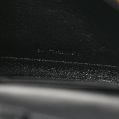 Saint Laurent Grain De Poudre Matelasse Chevron Monogram Chain Wallet Black 8 of 15