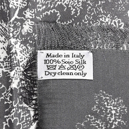 Christian Dior Silk Reverse Toile De Jouy Scarf Grey 4 of 5