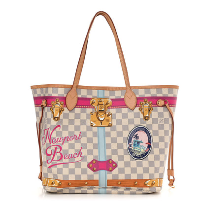 Louis Vuitton Damier Azur Summer Trunks Newport Beach Neo Neverfull MM 3 of 11