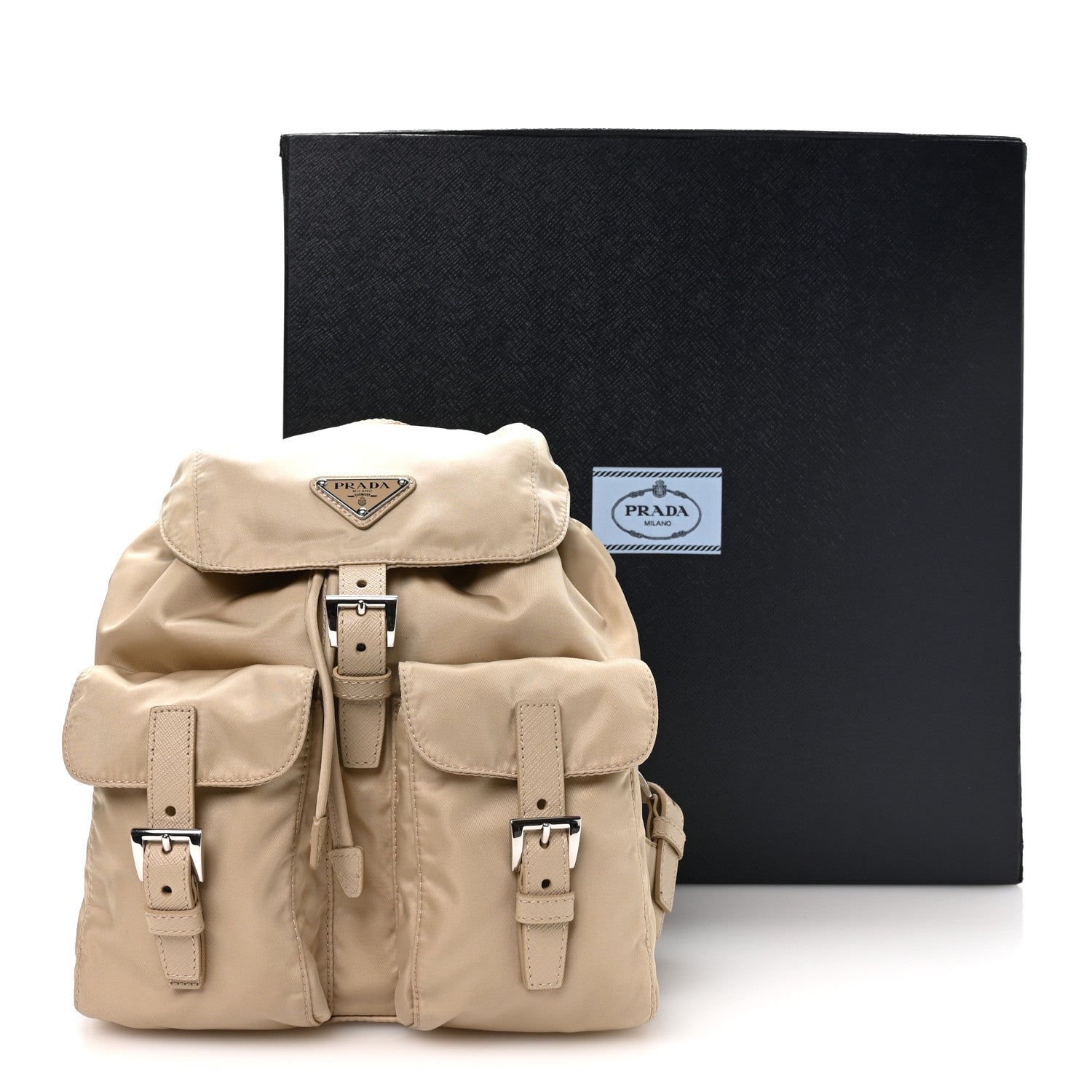 Prada Re-Nylon Saffiano Small Backpack Desert Beige 11 of 11