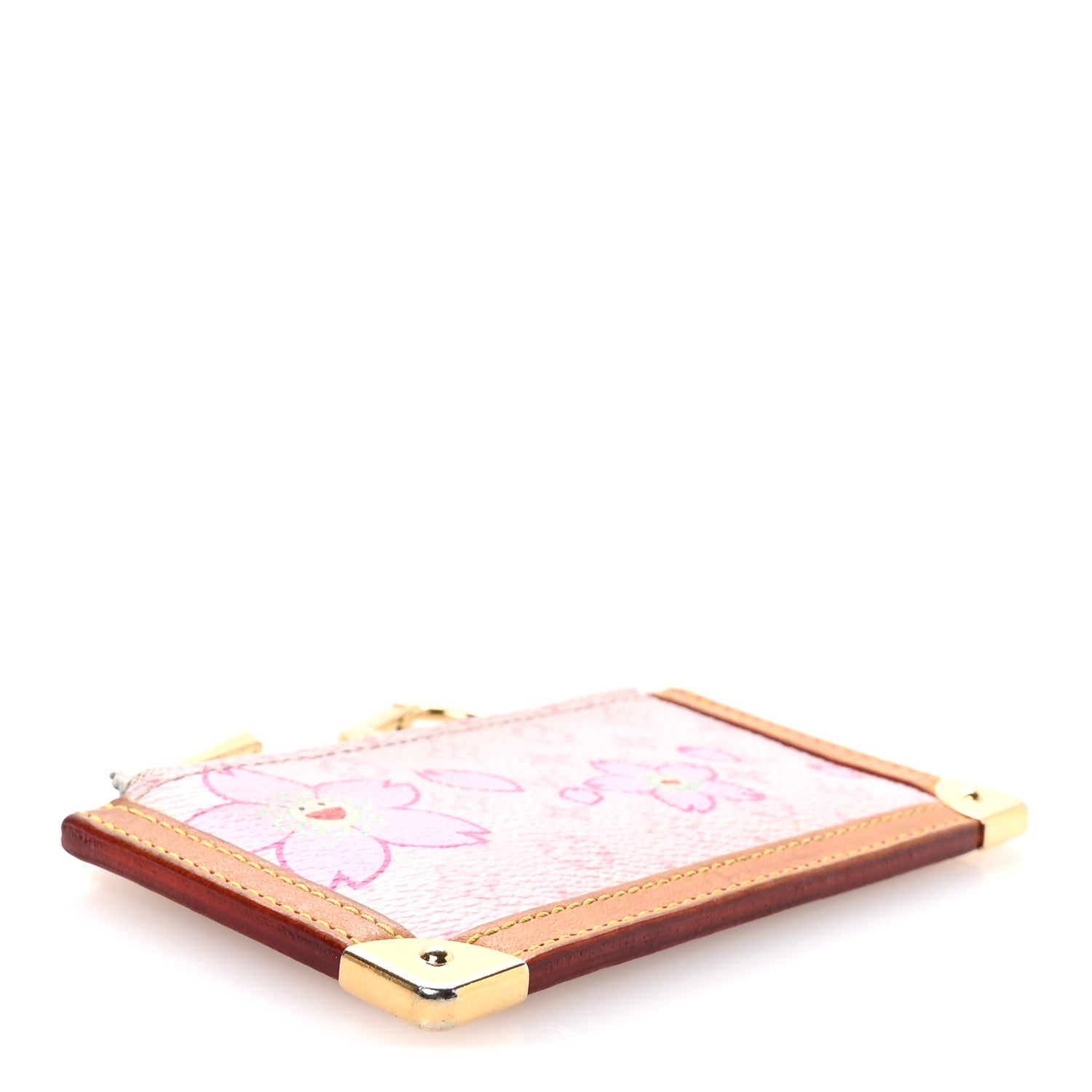 Louis Vuitton Monogram Cherry Blossom Key Pouch Pink 4 of 6