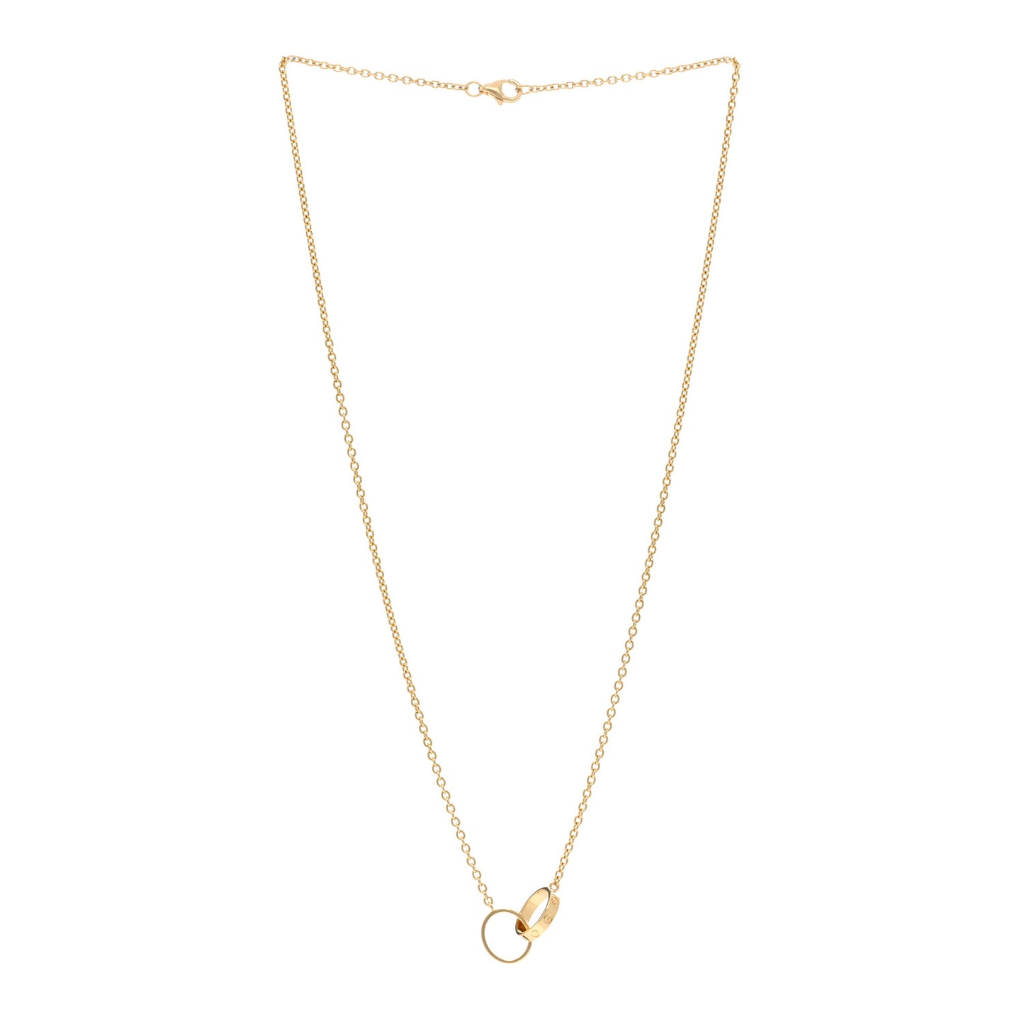 18K Yellow Gold Interlocking LOVE Necklace