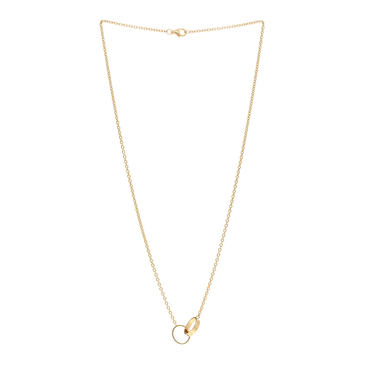 Cartier 18K Yellow Gold Interlocking LOVE Necklace 3 of 5