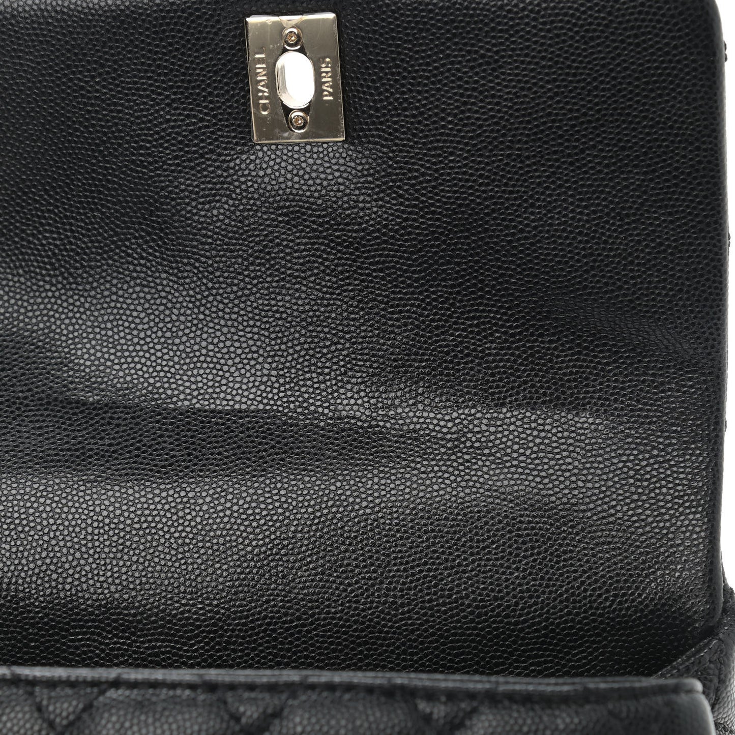 Caviar Quilted Extra Mini Coco Handle Flap Black