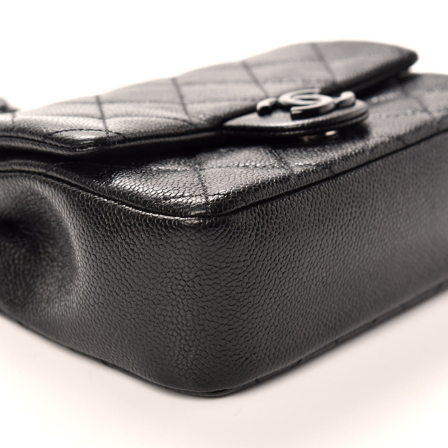 Caviar Quilted Incognito Mini Square Flap Black