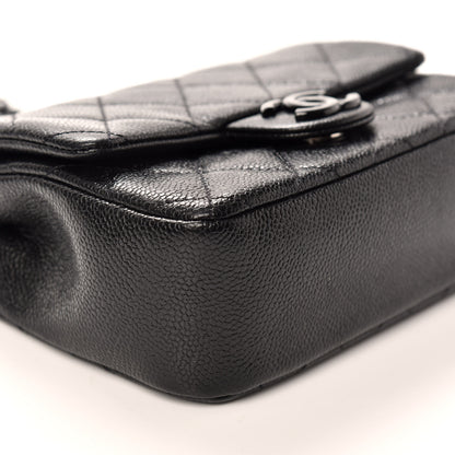 Chanel Caviar Quilted Incognito Mini Square Flap Black 6 of 10