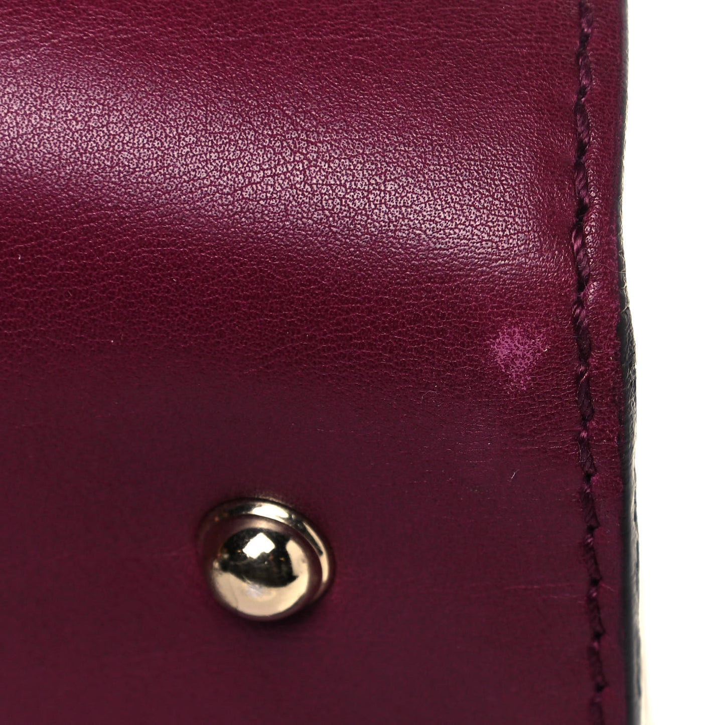 Calfskin Medium Stirrup Top Handle Bag Burgundy
