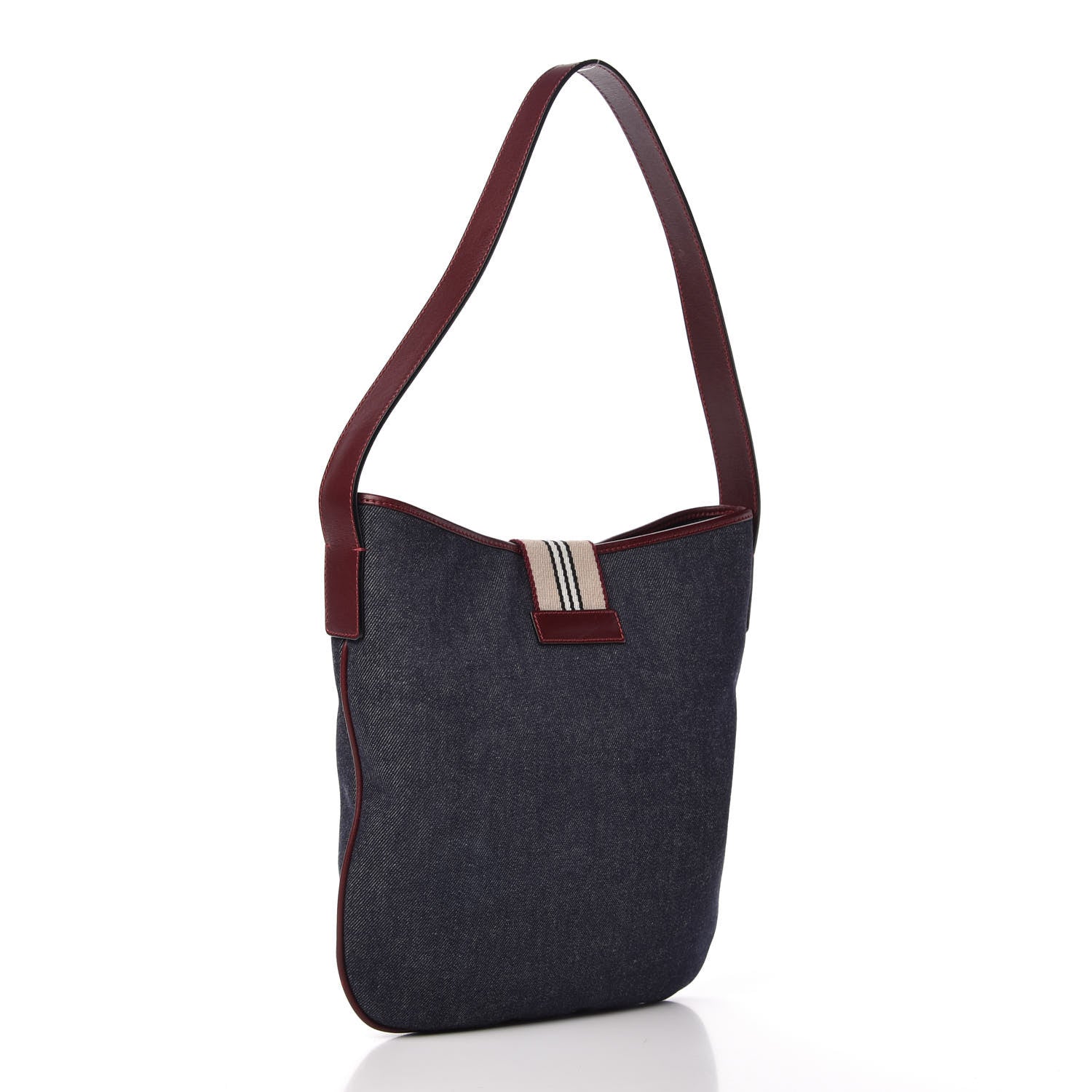 Burberry Denim Hobo Shoulder Bag Blue 3 of 10
