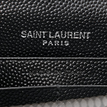 Saint Laurent Grain De Poudre Classic Monogram Kate Tassel Chain Wallet Black 6 of 14