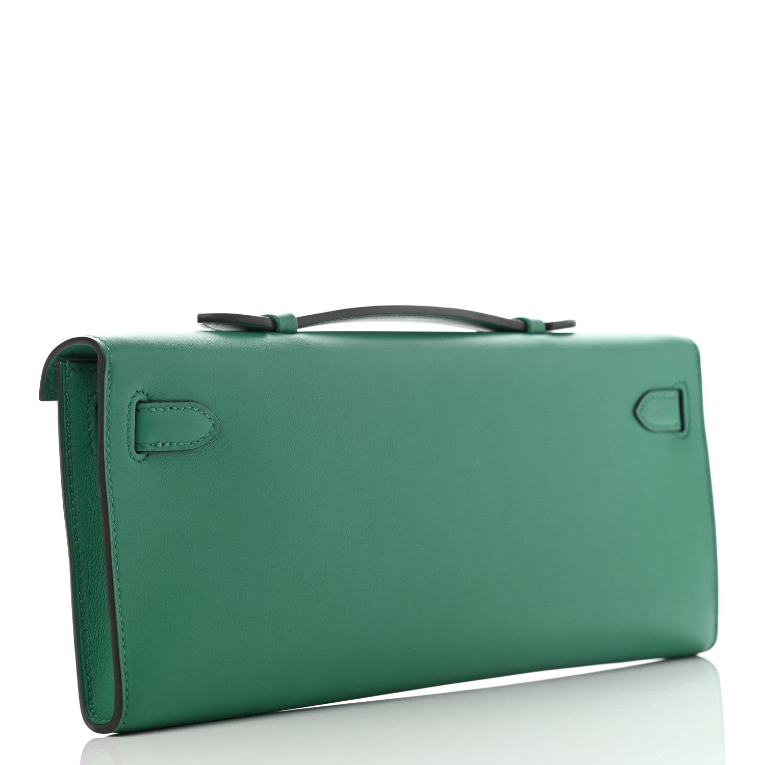 Hermes Swift Kelly Cut Clutch Pochette Vert Vertigo 3 of 8
