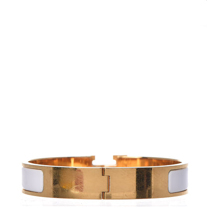 Hermes Enamel Narrow Clic Clac H Bracelet PM White 3 of 4