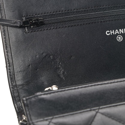 Chanel Calfskin Quilted Cambon Wallet On Chain WOC Black 5 of 5