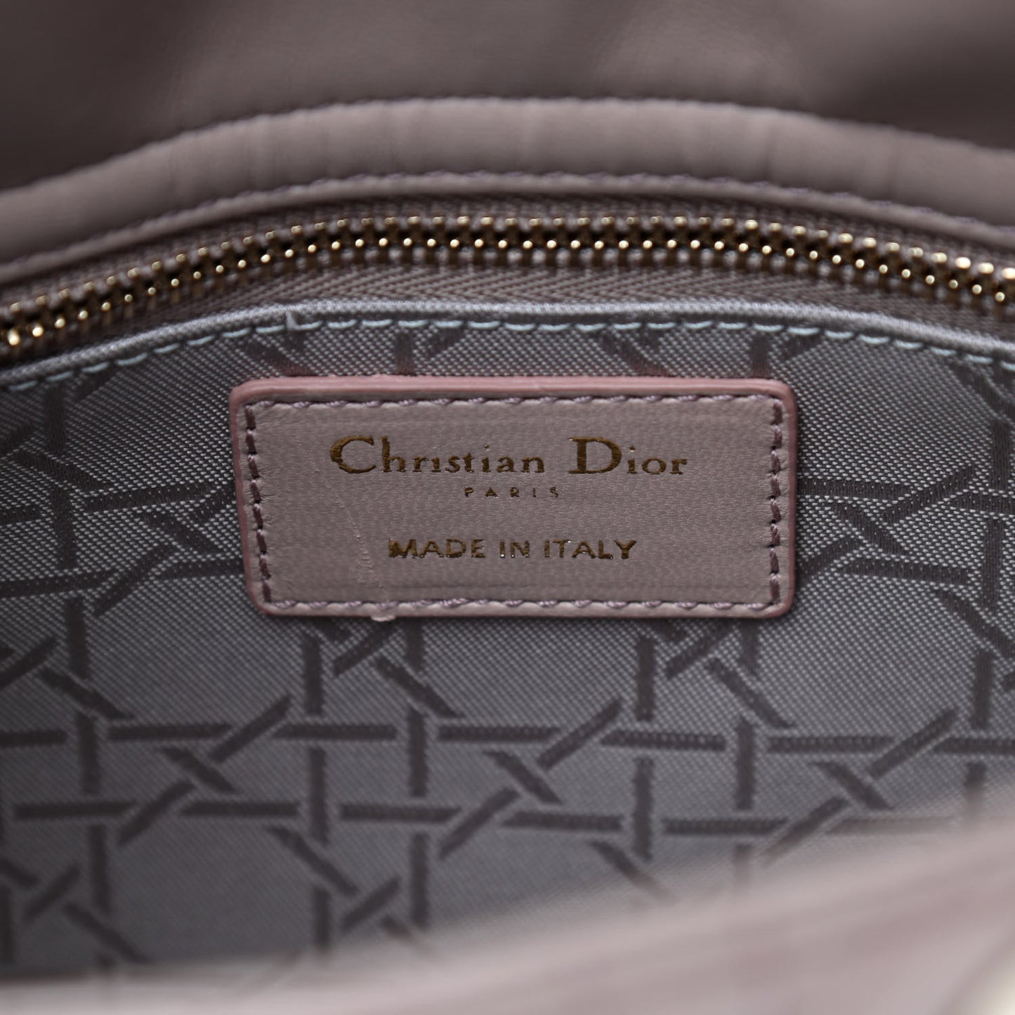 Lambskin Cannage Small Lucky Badges My Lady Dior Taupe