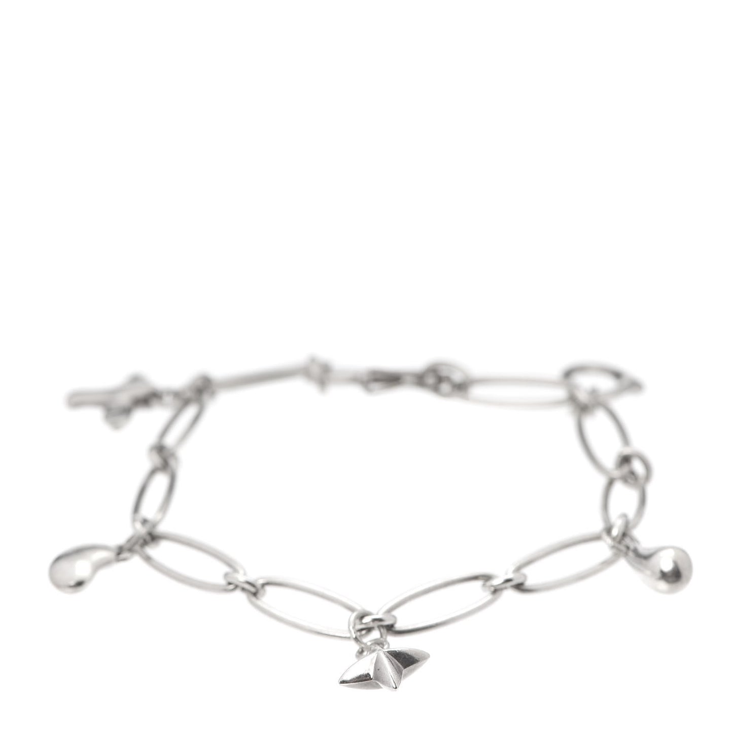 Sterling Silver Elsa Peretti Five Charm Bracelet
