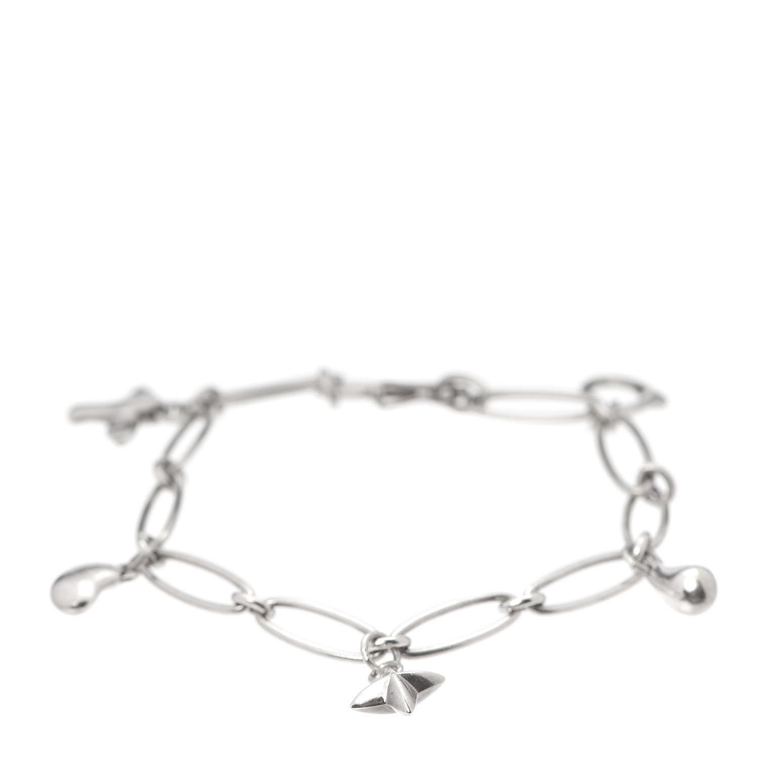 Tiffany Sterling Silver Elsa Peretti Five Charm Bracelet 1 of 5