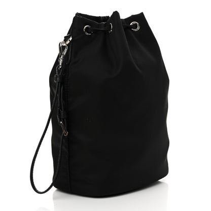 Prada Saffiano Tessuto Nylon Vela Bucket Wristlet Black 3 of 10