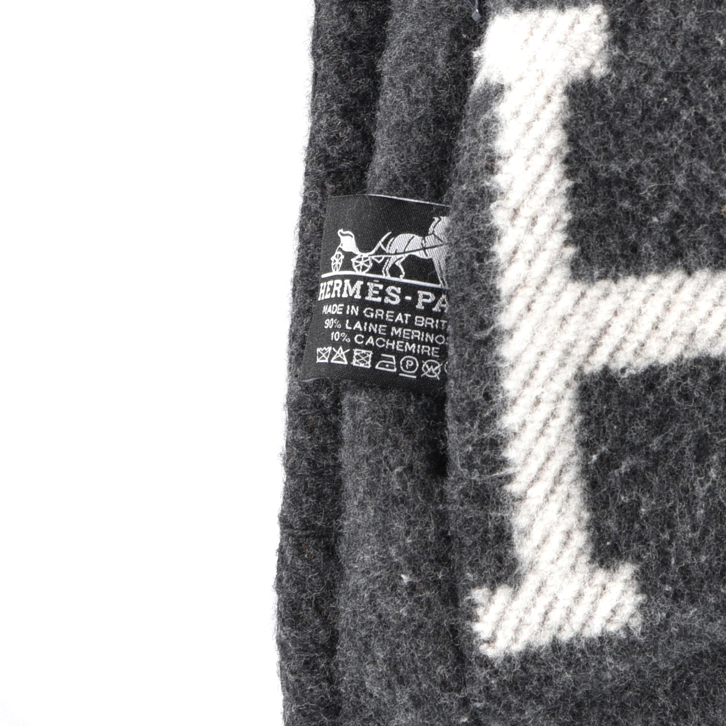 Wool Cashmere Avalon Pillow PM Ecru Gris Fonce