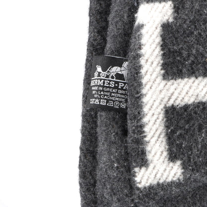 Hermes Wool Cashmere Avalon Pillow PM Ecru Gris Fonce 3 of 3