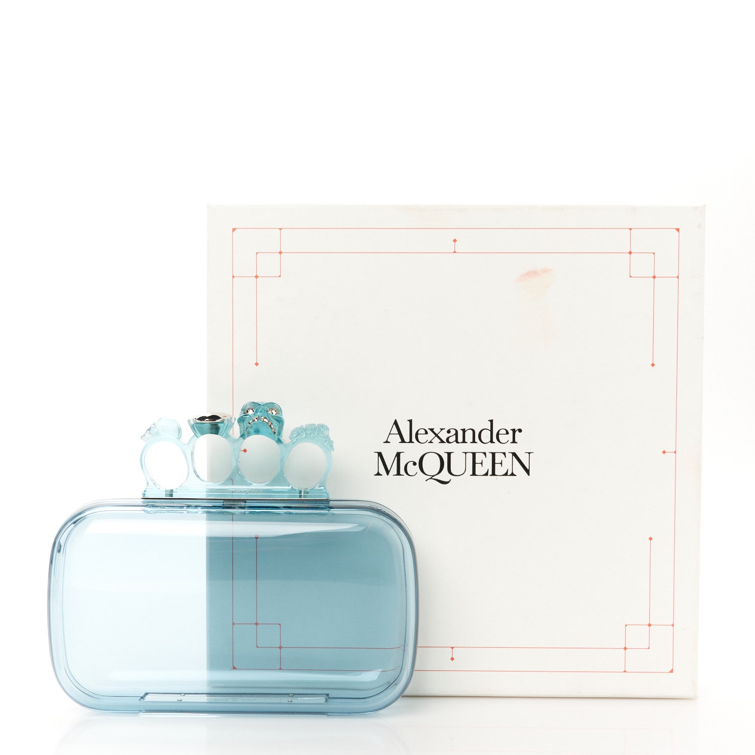 Alexander McQueen Resin Knuckle Clutch Pale Blue 11 of 12
