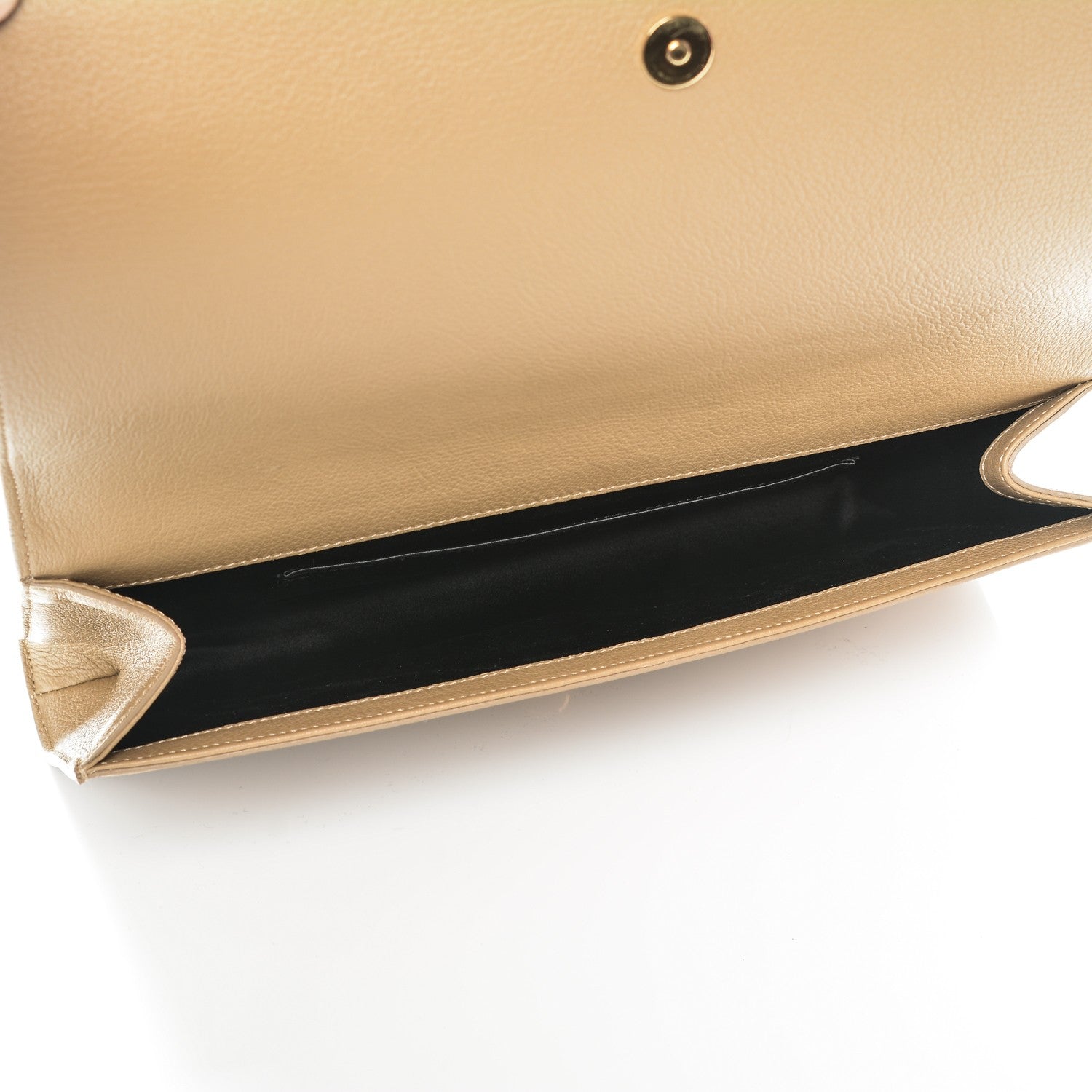 Saint Laurent Goatskin Large Belle De Jour Clutch Beige 5 of 7