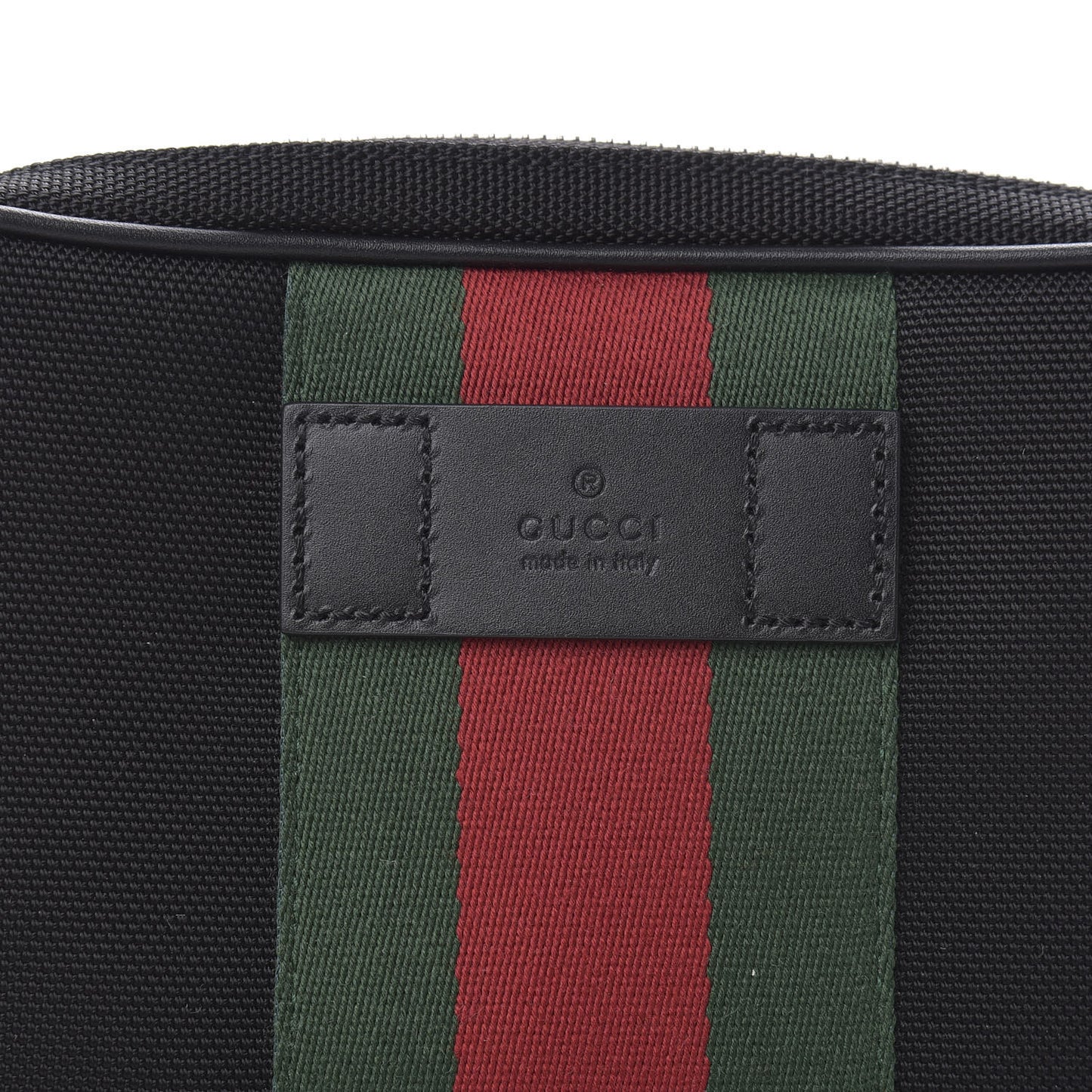 Canvas Web Slim Belt Bag Black