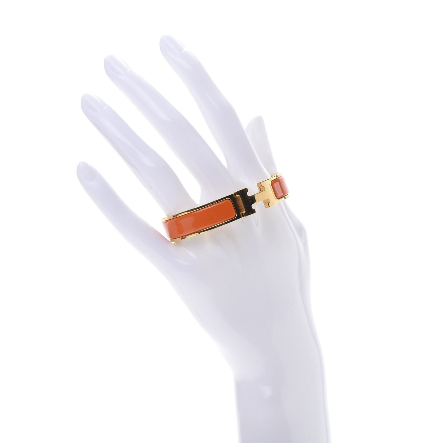 Enamel Narrow Clic Clac H Bracelet PM Orange
