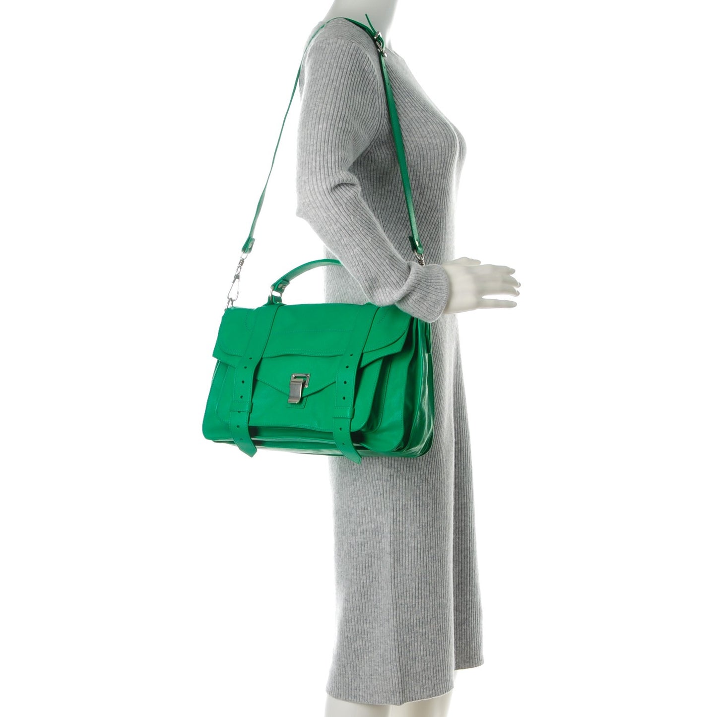 Lambskin Medium PS1 Satchel Aloe
