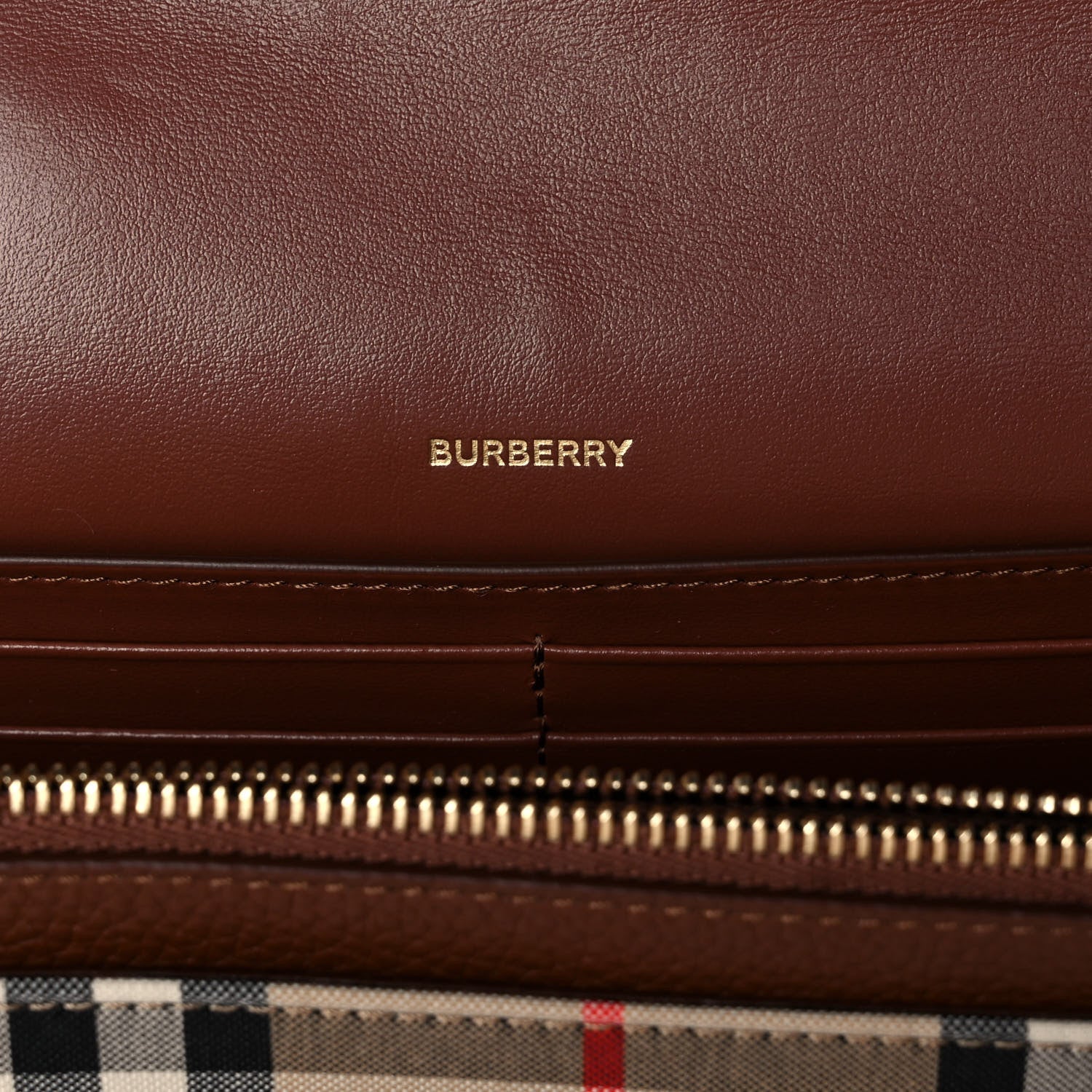 Burberry Calfskin Vintage Check New Hampshire Bag Archive Beige Tan 6 of 13