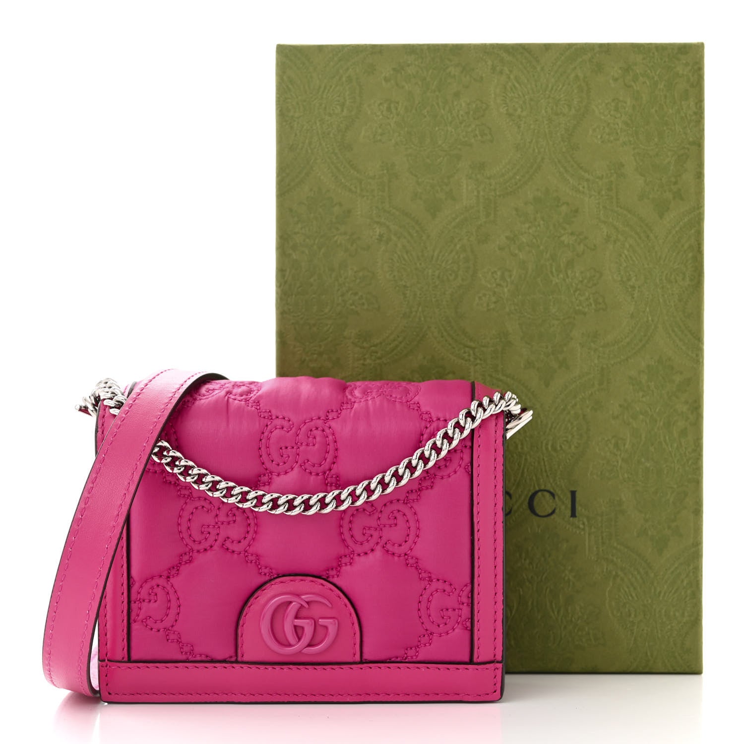 Gucci Nylon Calfskin Enamel GG Matelasse Mini Chain Bag Lovely 11 of 11