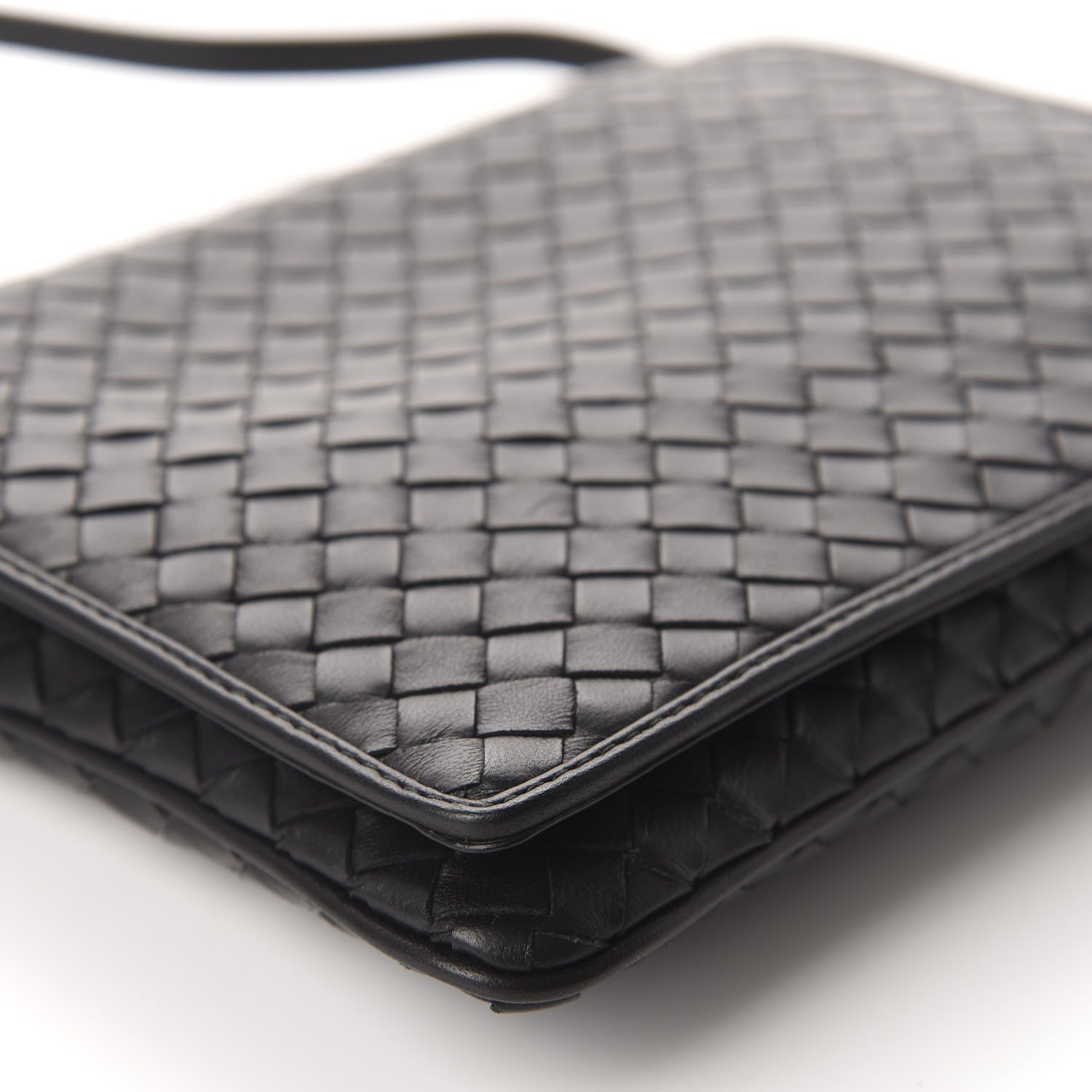Bottega Veneta Nappa Intrecciato Flap Crossbody Black 6 of 9