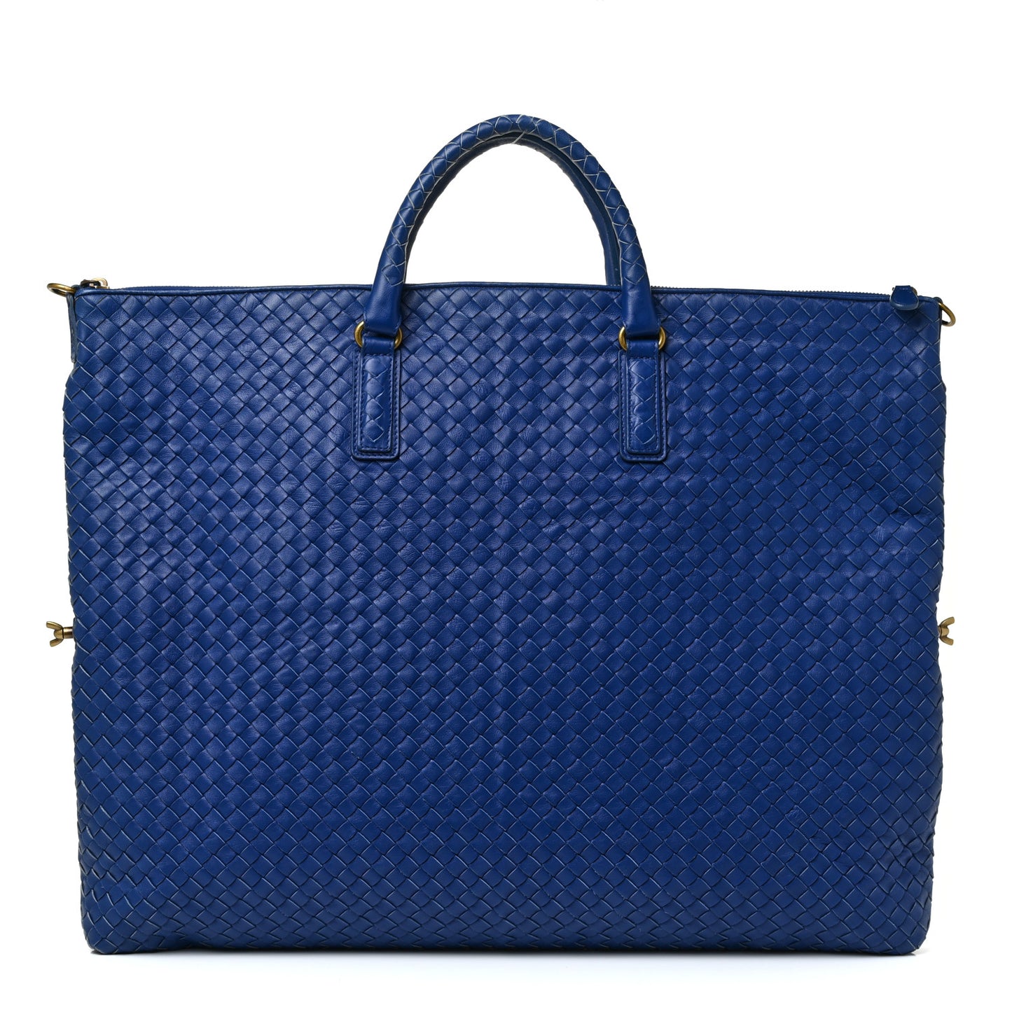 Nappa Intrecciato Maxi Convertible Tote Cobalt