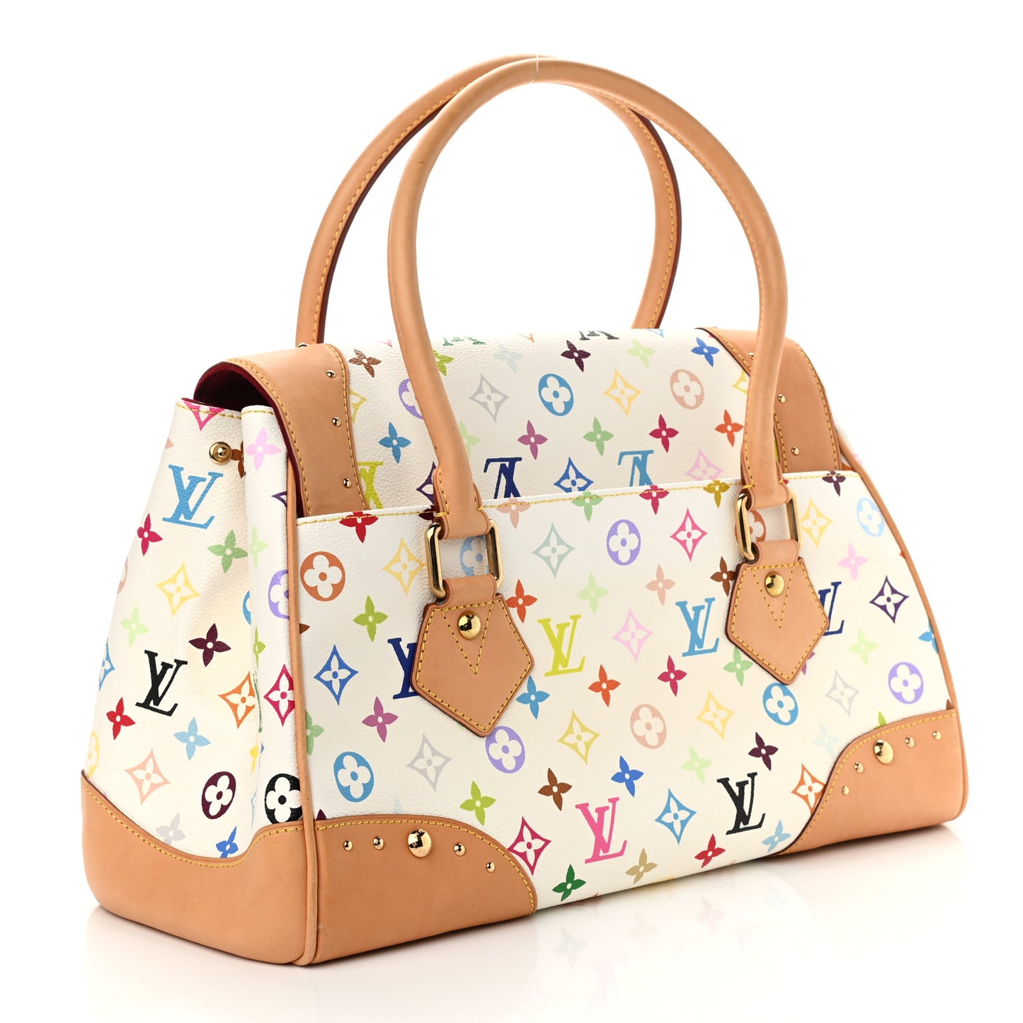 Monogram Multicolor Beverly GM White