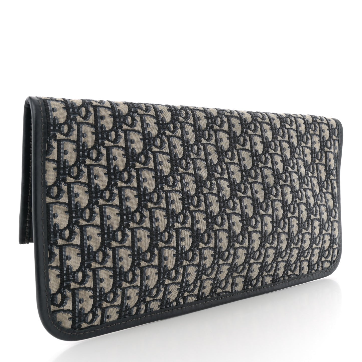 Oblique Fold Over Clutch Blue