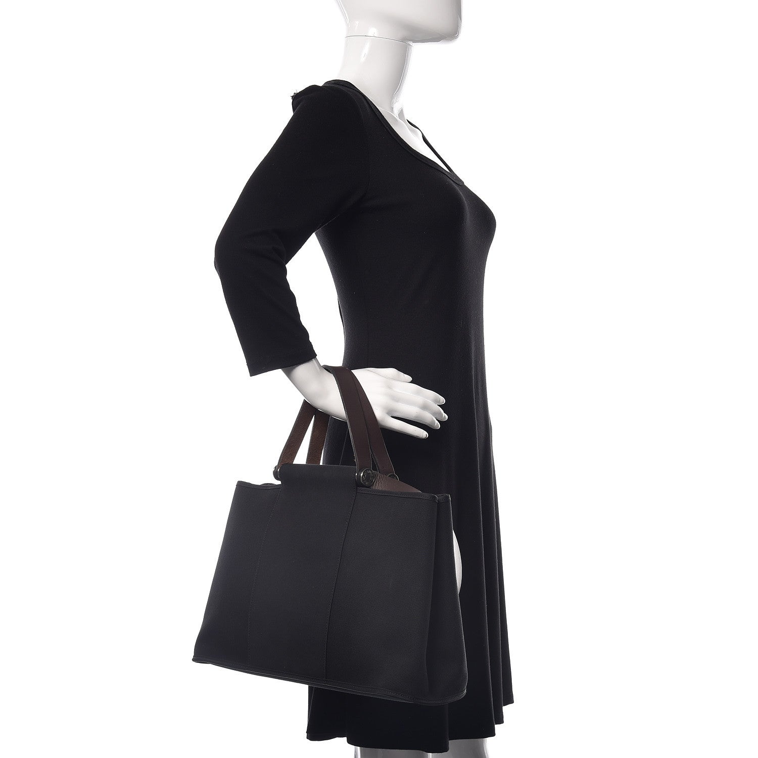 Hermes Toile Cabag 39 Black 2 of 10
