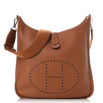 Hermes Taurillon Clemence Evelyne III PM Gold 1 of 8