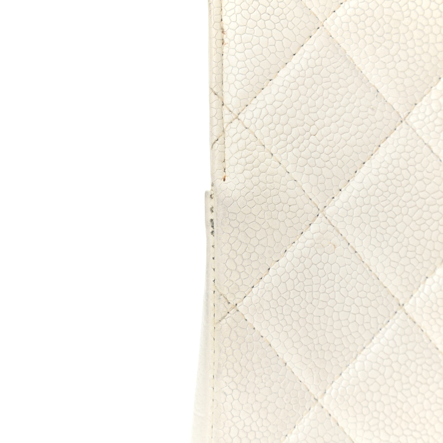 Chanel Caviar Quilted CC Tote White 15 of 17