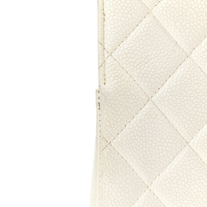 Chanel Caviar Quilted CC Tote White 15 of 17