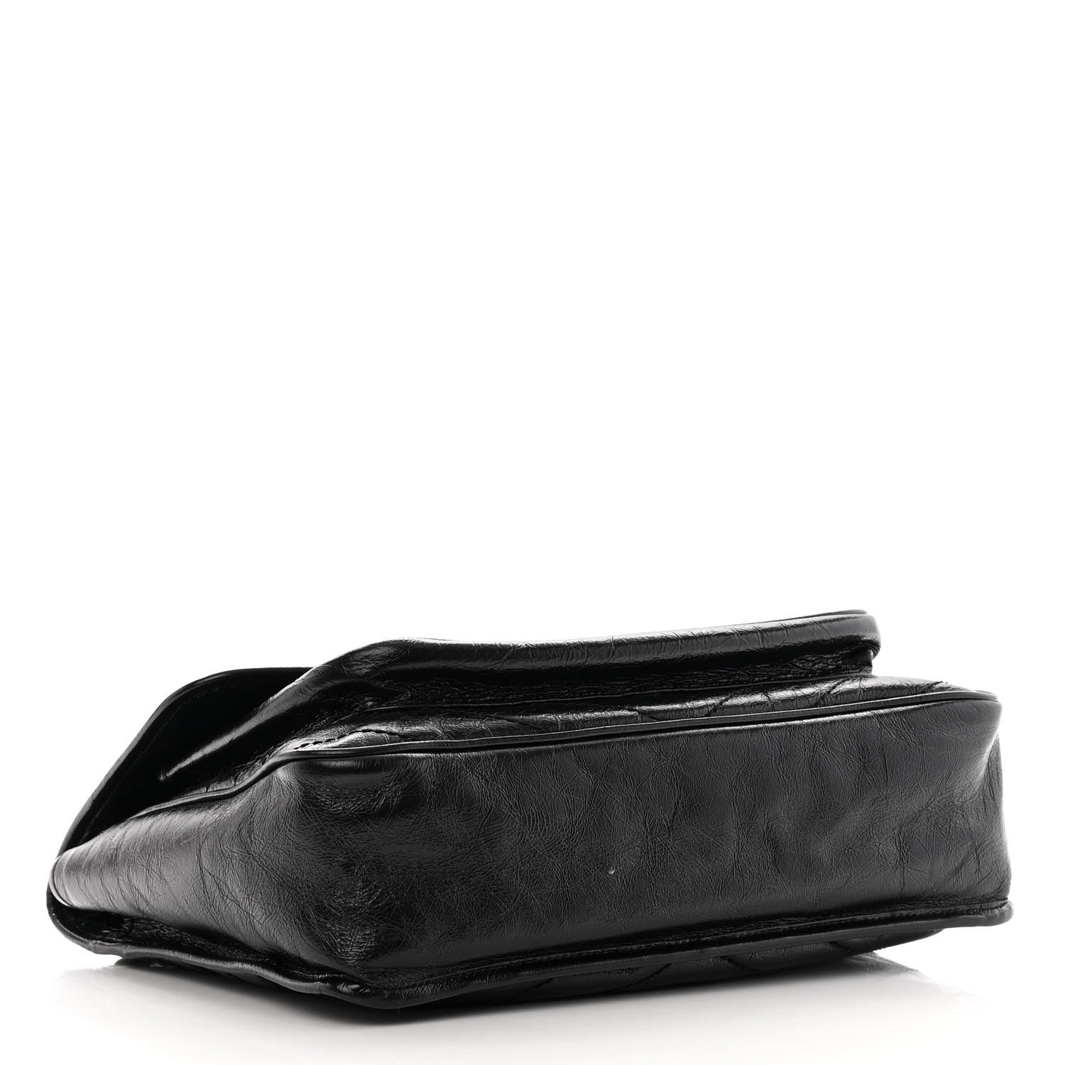 Saint Laurent Crinkled Calfskin Matelasse Monogram Large Niki Chain Satchel Black 4 of 12