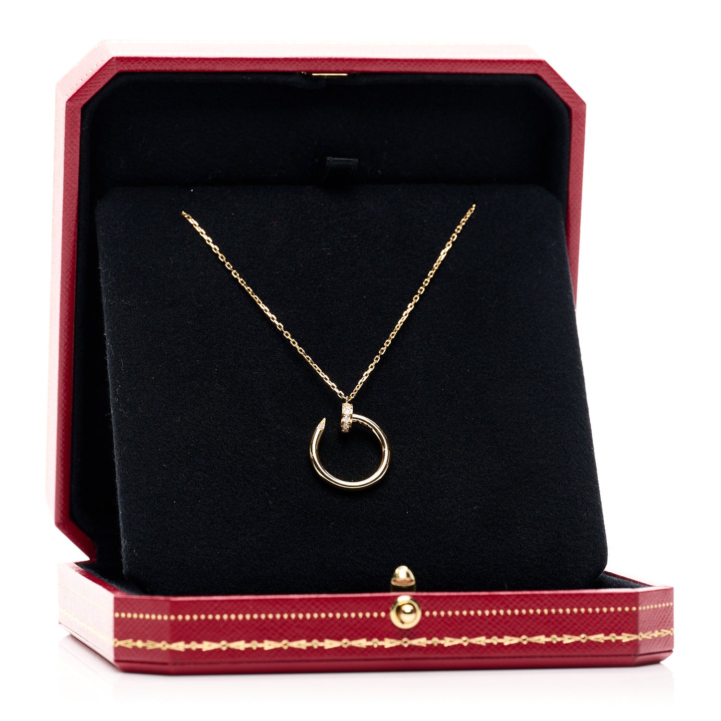 18K Yellow Gold Diamond Juste Un Clou Pendant Necklace