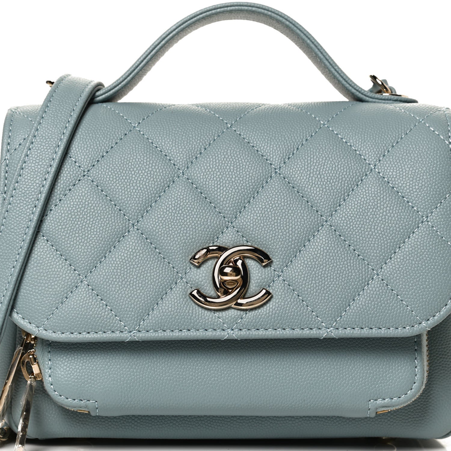 Chanel Caviar Quilted Small Business Affinity Flap Blue 8 of 12